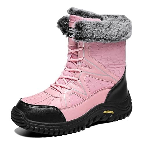 Outlet Angebote, Winterstiefel Mädchen Gefüttert Winterboots - Kinderstiefel Dicke Sohle rutschfest Winterschuhe Leicht Schneeschuhe Unisex Kinder Wasserdicht Gummistiefel von Zilosconcy