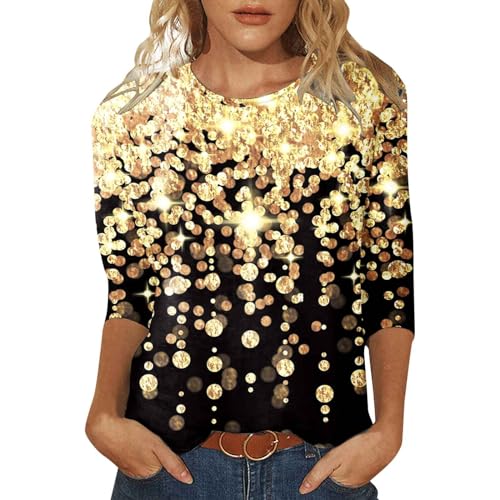 Pailletten Bluse, Pailletten Oberteil Damen Elegant Glitzer Oberteile - Glitzer Pullover Shining Glitzertop Casual Langarm Tunika Frauen Pailletten top Festliche Oberteile Party Outfit von Zilosconcy