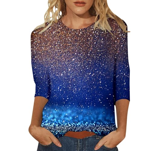 Pailletten Bluse, Pailletten Oberteil Damen Shining Glitzer Oberteile - Glitzer Pullover Elegant Glitzertop Casual Vintage Tunika Frauen Glitzer Bluse Festliche Oberteile Disco Outfit von Zilosconcy