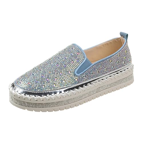 Pailletten Schuhe, Pailletten Schuhe Damen Flache Low Glitzer Sneaker - Glitzerschuhe Shiny Glitzer Schuhe Frauen Atmungsaktiv Bequeme Turnschuhe Funkelnde Glitzernde Hochzeits-Brautschuhe von Zilosconcy