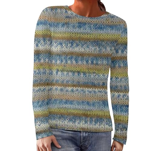 Pullover Norwegermuster Damen, Weihnachtspulli Damen Mohair Norweger Pullover - Alpaka Pullover Jacquard Grobstrickpullover Norwegermuster Sweater Warme Winterpullover Oberteile Lockere Jumpers Frauen von Zilosconcy