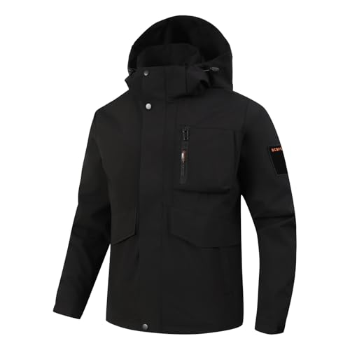 Retourenkauf, Skijacke Herren Wasserdicht Winterjacke - Wanderjacke Winter Snowboardjacke Winddichte Softshelljacke Fleece-Futter Ski Regenmantel Mit Kapuze Männer von Zilosconcy