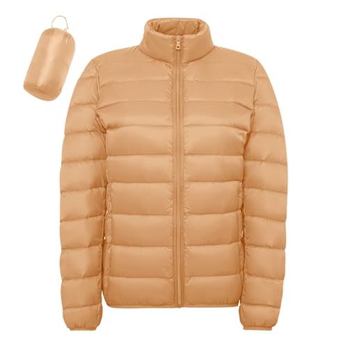 Retourenkauf, Steppjacke Damen Leicht Daunenjacke Mit Kapuze - Winterjacke Entendaunen Übergangsjacke Packbare Wasserdicht Damenjacken Frauen Casual Thermo Oberteil von Zilosconcy