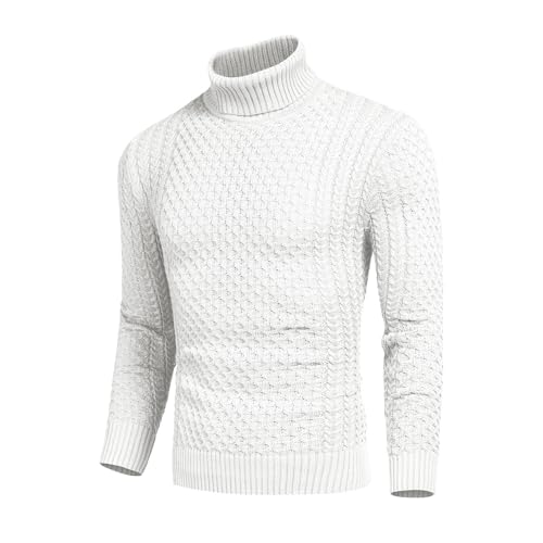 Rollkragenshirt Herren, Rollkragenpullover Herren Basic Rollkragenshirt - Longsleeve Slim Fit Turtleneck Baumwolle Rollkragen Unterzieh Rolli Elastisch Pulli Langarmshirt Für Männer von Zilosconcy