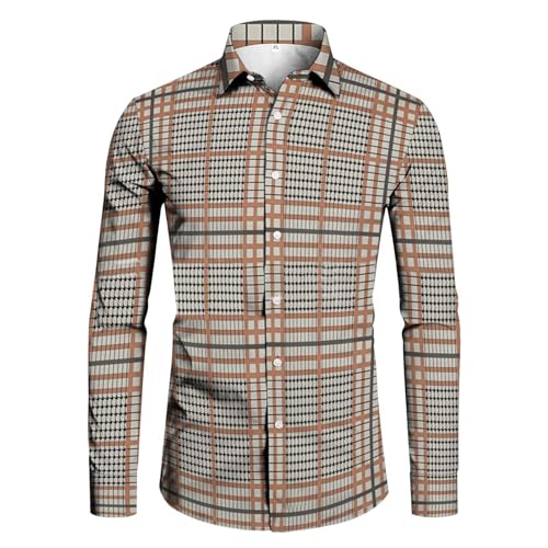 Sale Angebote, Karohemd Herren Regular Fit Holzfällerhemd - Flanellhemd Kariertes Freizeithemden Hemd Casual Button Down Freizeithemd Mit Brusttasche Normal Passform Für Männer von Zilosconcy