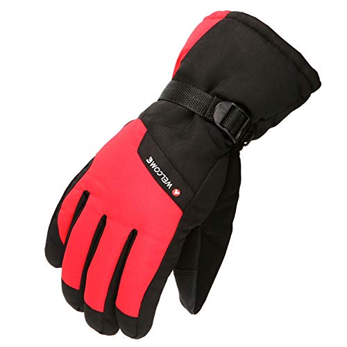 Ski Handschuh Herren, Winterhandschuhe Herren Winddicht Skihandschuhe - Frostfit Thermo Handschuhe wasserdichte Fahrradhandschuhe Winter Warme Snowboard Handschuhe von Zilosconcy