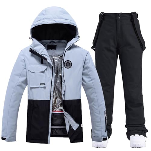 Skijacke Herren, Winterjacke Herren Wasserdicht Skijacke - Snowboardjacke Winddichte Wanderjacke Gefütterte Übergangsjacke Jacke Mit Abnehmbarer Kapuze Für Wandern Männer von Zilosconcy