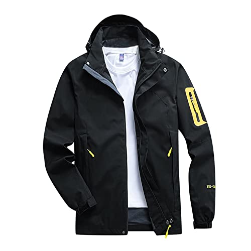 Snowboardjacke Herren, Skijacke Herren Wasserdicht Winterjacke - Snowboardjacke Winter Wanderjacke Gefütterte Übergangsjacke Fleece-Futter Ski Regenmantel Mit Kapuze Männer von Zilosconcy