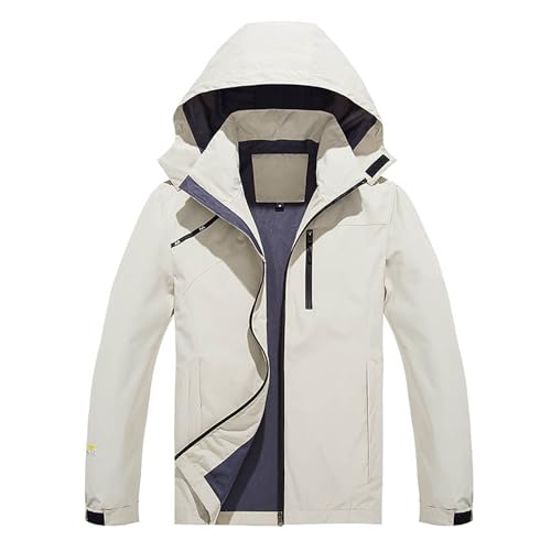 Snowboardjacke Herren, Winterjacke Herren Winddichte Skijacke - Snowboardjacke Wasserdicht Wanderjacke Gefütterte Übergangsjacke Trekkingjacke Mit Abnehmbarer Kapuze Männer von Zilosconcy