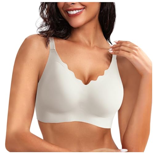 Sport BH Große Brüste, Ohne Bügel BH Damen Baumwolle - Bralette Elastisch Bustier Komfort Weich Atmungsaktiv Leicht Atmungsaktiver Und Ultrakomfortabler Schlaf BH von Zilosconcy