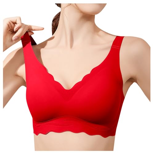 Sport BH Große Brüste, Ohne Bügel BH Damen Baumwolle - Bralette Weich Bustier Atmungsaktiv Leicht Elastisch Komfort Atmungsaktiver Und Ultrakomfortabler Schlaf BH von Zilosconcy