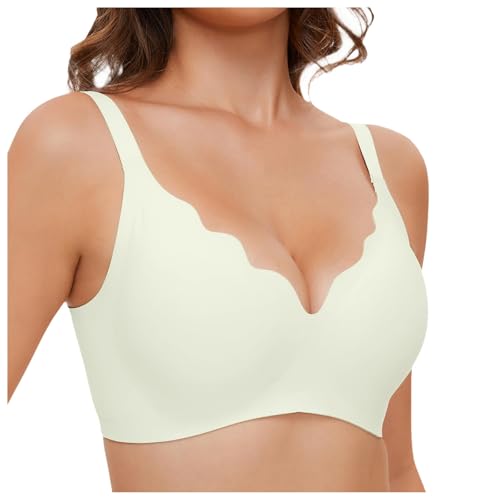 Sport BH Große Brüste, Ohne Bügel BH Damen Komfort - Bralette Leicht Bustier Weich Atmungsaktiv Elastisch Baumwolle Atmungsaktiver Und Ultrakomfortabler Schlaf BH von Zilosconcy