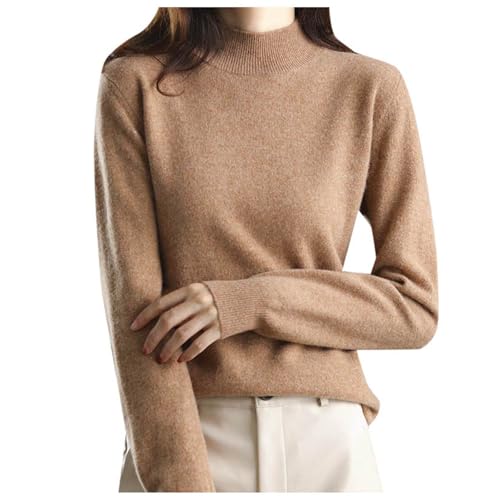 Strick Pullover Dame, Grobstrickpullover Damen Strickpullover Damen Langarm Rollkragen Cardigan - Pulli Mode Dirndl Jacke Winterpullover Bequem Warm Tops Strickwaren von Zilosconcy