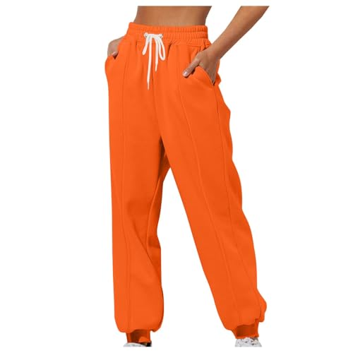 Sweathose Damen, Jogginghose Damen Baumwolle Sporthose - Frauen Freizeithose Elastischer Bund Laufhosen Modern Freizeit Trainingsanzug Hosen Sweathose Mit Taschen von Zilosconcy