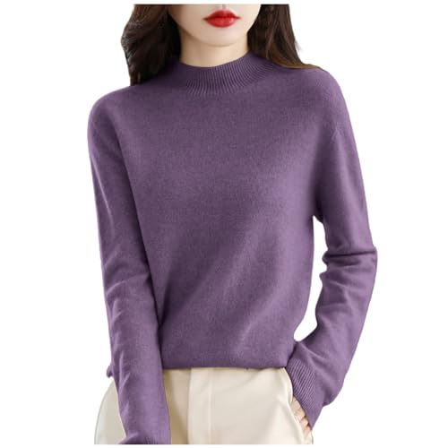 Tagesangebote Heute, Unterziehrolli Damen Thermooberteil Langarmshirt Rollkragenshirt - Turtleneck Shirt Stehkragen Dünn Rollkragenpullover Warm Slim Fit T-Shirt Stretch Top von Zilosconcy