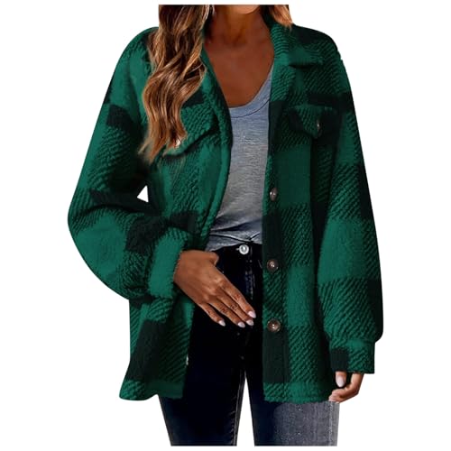 Teddyfleece Jacke Damen Lang, Herbstjacke Damenfleecejacke Damen Flauschig Mit Kapuze Plüschjacke - Teddyjacke Plüsch Sherpa Jacke Winter Hooded Fleecepullover Herbst/Winter Sweatshirt von Zilosconcy