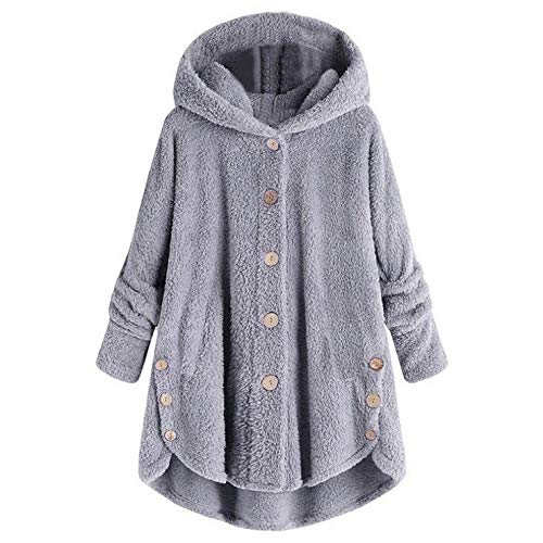 Teddyjacke, B Wareplüschjacke Damen Plüsch Warme Fleecejacke - Kuscheljacke Lange Ärmel Jacken Herbstjacke Longstrickjacke Outwear Elegant Übergangsjacke von Zilosconcy