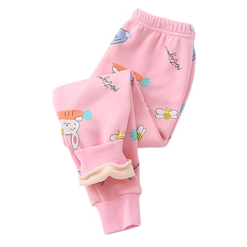 Thermohose 98, Gefütterte Jogginghose Mädchen Elastische Taille Thermohose - Fleecehose Kuschel Winterhose Plüsch Cartoon Druck Hose Kinder Winter-Hosen von Zilosconcy