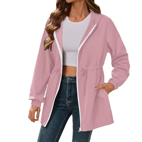 Übergangsmantel Damen Herbst, Dufflecoat Damen Winddichter Trenchcoat - Herbstmantel Lang Übergangsmantel Mit Taschen Für Frauen Übergangsjacke Wintermantel Warme Wolljacke Mantel Windjacke von Zilosconcy