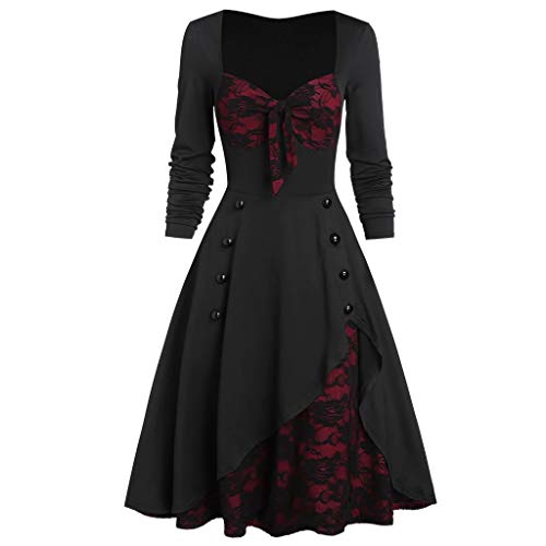 Victorian Dress, Hexenkleid Damen Victorian Dress Renaissance Elfenkleid - Goth Kleid Halloween Kostüm Plus Size Viktorianisches Vampir Mittelalter Kleidung von Zilosconcy