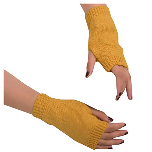 Warehouse Deal, Armstulpen Damen Ohne Finger Handstulpen - Pulswärmer Gestrickte Fingerlose Handschuhe Weich Kaschmir Strickhandschuhe Frauen Fäustlinge Halbe Fingerhandschuhe von Zilosconcy