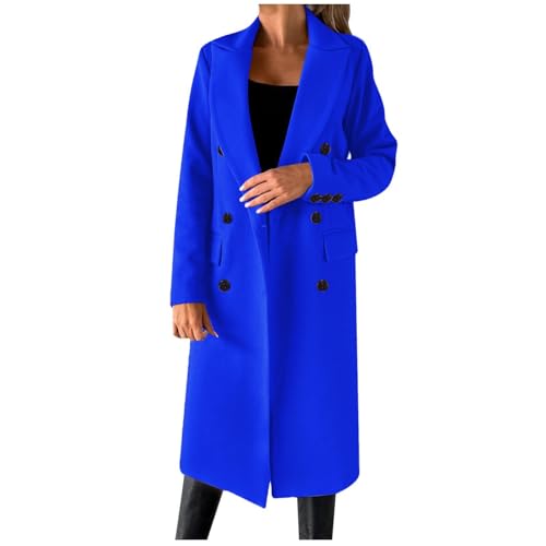 Warehouse Deal, Dufflecoat Damen Wolle Wollmantel - Wolljacke Winter Trenchcoat Warme Wintermantel Kurzmantel Klassischem Revers Coat Einfarbig Jacke Outwear Mit Knöpfen Für Frauen von Zilosconcy