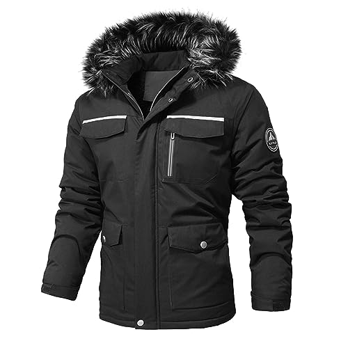 Warehouse Deal, Skijacke Herren Winddichte Winterjacke - Snowboardjacke Wasserdicht Wanderjacke Outdoor Übergangsjacke Jacke Mit Abnehmbarer Kapuze Für Wandern Männer von Zilosconcy