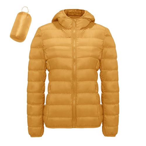 Warehouse Deal, Steppjacke Damen Entendaunen Daunenjacke Mit Kapuze - Winterjacke Leicht Übergangsjacke Winter Wasserdicht Damenjacken Frauen Casual Thermo Oberteil von Zilosconcy