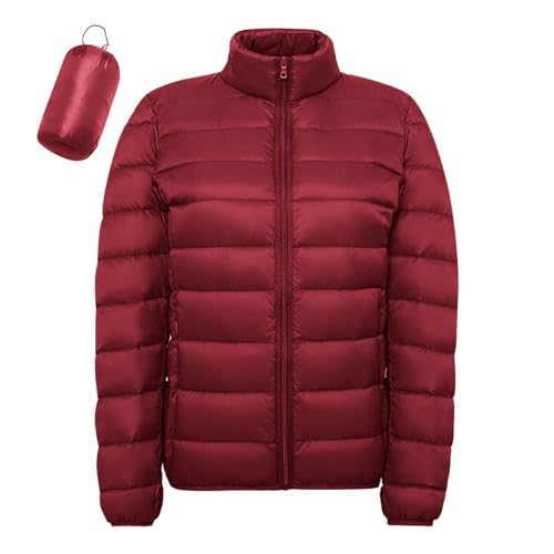 Warehouse Deal, Steppjacke Damen Leicht Daunenjacke Mit Kapuze - Winterjacke Entendaunen Übergangsjacke Packbare Wasserdicht Damenjacken Frauen Casual Thermo Oberteil von Zilosconcy