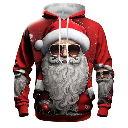 Warehouse Deal, Weihnachts Hoodie Herren Lustig Weihnachtspullover - Weihnachtspullis Grinch Weihnachtskleidung Baumwolle Für Männer Sweatshirt Pullover Kapuzenpullover Spaß Langarm von Zilosconcy