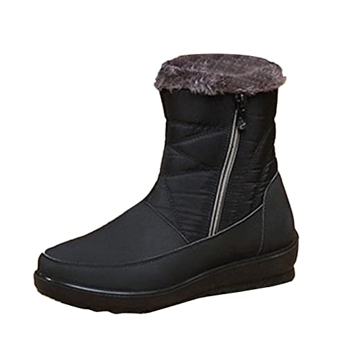 Weihnachten Sale, Barfussschuhe Damen Warme Winterschuhe - Winterstiefel Gefüttert Winterboots Schneeschuhe Fur Frauen Winter Barfuss Schuhe Schneestiefel Kurzschaft Stiefel Boots von Zilosconcy