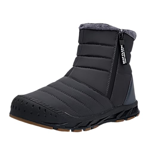 Winter Barfußschuhe Damen, Barfussschuhe Damen Gefüttert Winterschuhe - Winterstiefel Winter Schneeschuhe Barfuss Schuhe Fur Frauen Röck Barfußschuhe Schneestiefel Kurzschaft Stiefel Boots von Zilosconcy