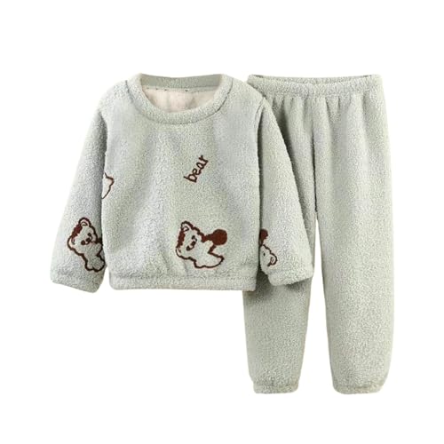 Winter Schlafanzug Kinder, Outlet Angebote Flanell Schlafanzug Kinder Fleece Pyjama Set Winter Warme Schlafanzüge Dinosaurier-Druck Kuschel Weiche Weihnachts Zweiteilig Frottee Pyjama von Zilosconcy