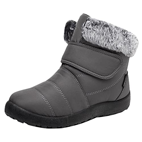 Winterboots Damen Gefüttert, Barfussschuhe Damen Warme Winterschuhe - Winterstiefel Winter Stiefel Schneeschuhe Fur Frauen Barfuss Schuhe Leicht rutschfest Fitnessschuhe Wanderschuhe Unisex von Zilosconcy