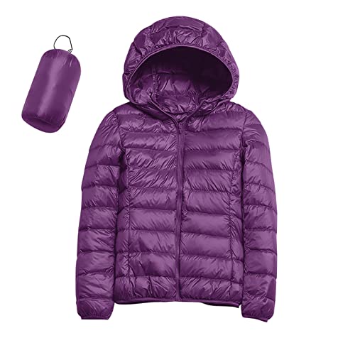 Winterjacke Damen Kurz, Leichte Steppjacke Damen Federleichte Daunenjacken - Wasserdicht Jacken Freizeitjacke Quilted Jacket Women Daunenjacke Outdoor Puffer von Zilosconcy