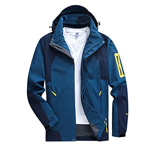 Winterjacke Herren, Skijacke Herren Wasserdicht Winterjacke - Wanderjacke Winddichte Snowboardjacke Gefütterte Übergangsjacke Trekkingjacke Mit Abnehmbarer Kapuze Männer von Zilosconcy