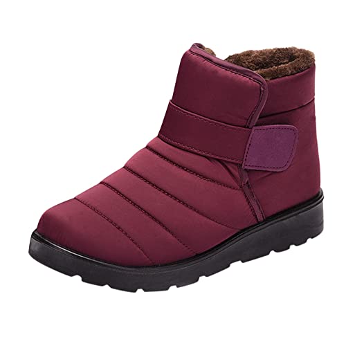 Winterschuhe Damen, Barfussschuhe Damen Gefüttert Winterschuhe - Winterstiefel Warme Winterboots Schneeschuhe Fur Frauen Barfuss Schuhe Schneestiefel Winter Kurzschaft Stiefel Boots von Zilosconcy