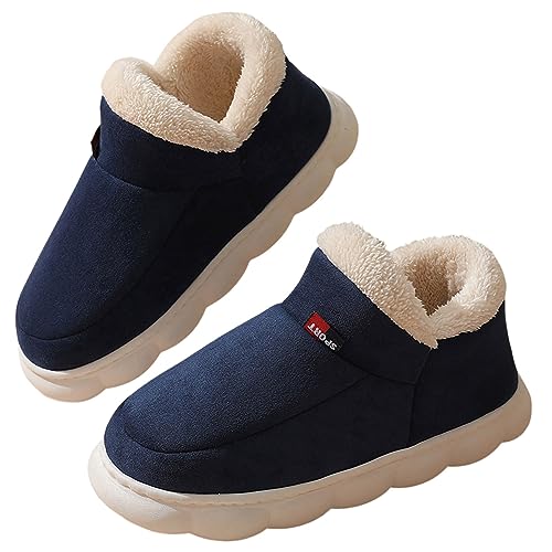 Angebot des Tages, Hausschuhe Damen Geschlossen Winter Plüsch Hüttenschuhe - Filzhausschuhe rutschfest Slippers Kuschelige Pantoffeln Unisex Dicke Sohle Wolke Für Frauen von Zilosconcy