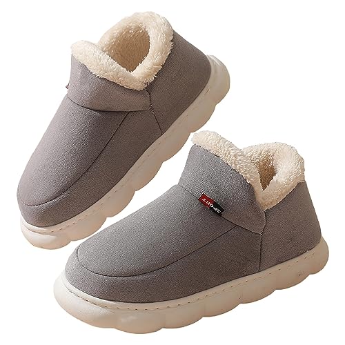 Zilosconcy Black Friday, Hausschuhe Damen Geschlossen Winter Plüsch Hüttenschuhe - Filzhausschuhe Rutschfest Slippers Kuschelige Pantoffeln Unisex Dicke Sohle Wolke Für Frauen von Zilosconcy