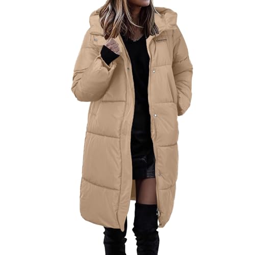 Zilosconcy Black Friday, Steppmantel Damen Winter Leicht Daunenmantel Lang - Daunenjacke Entendaunen Steppjacke Dicker Mit Abnehmbarer Kapuze Puffer Mantel Für Frauen von Zilosconcy