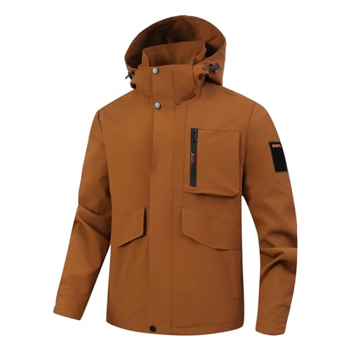 Zilosconcy Black Friday, Winterjacke Herren Wasserdicht Skijacke - Snowboardjacke Winddichte Wanderjacke Gefütterte Regenjacken Jacke Mit Abnehmbarer Kapuze Für Wandern Männer von Zilosconcy