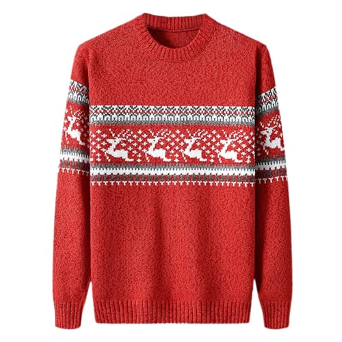 Zilosconcy Black Friday Angebote 2024, Weihnachtspulli Damen Mohair Norweger Pullover - Alpaka Pullover Jacquard Pulli Weich Grobstrickpullover Warme Winterpullover Oberteile Lockere Jumpers Frauen von Zilosconcy