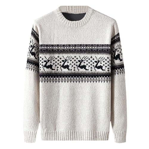 Zilosconcy Blitzangebote, Norweger Pullover Damen Mohair Weihnachtspulli - Alpaka Pullover Jacquard Grobstrickpullover Dicker Pulli Warme Winterpullover Oberteile Lockere Jumpers Frauen von Zilosconcy