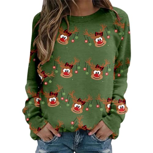 Zilosconcy Blitzangebote des Tages, Norweger Pullover Damen Mohair Weihnachtspulli - Alpaka Pullover Jacquard Pullis Bunt Grobstrickpullover Warme Winterpullover Oberteile Lockere Jumpers Frauen von Zilosconcy