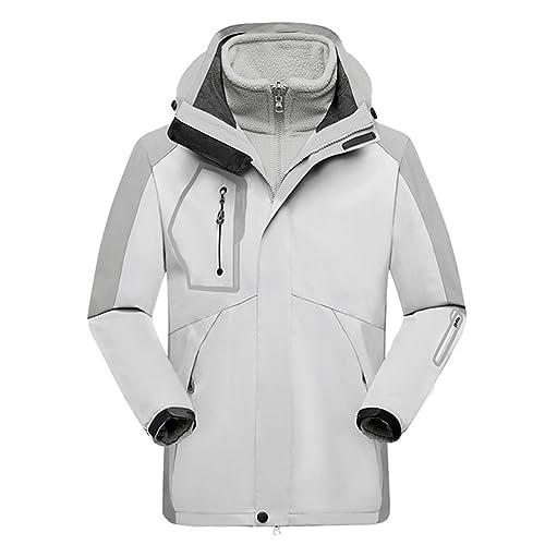 Zilosconcy Herren Winterjacke Sale, Skijacke Herren Winddichte Winterjacke - Wanderjacke Wasserdicht Snowboardjacke Outdoor Softshelljacke Jacke Mit Abnehmbarer Kapuze Für Wandern Männer von Zilosconcy