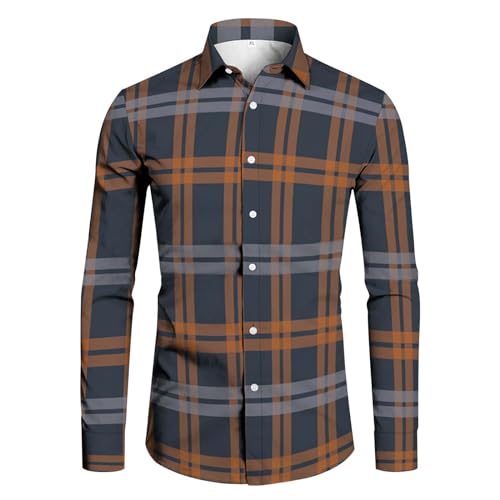 Zilosconcy Holzfällerhemd Herren, Karohemd Herren Regular Fit Holzfällerhemd - Flanellhemd Kariertes Freizeithemden Hemd Casual Button Down Freizeithemd Mit Brusttasche Normal Passform Für Männer von Zilosconcy