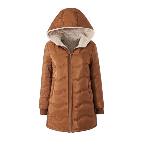 Zilosconcy Puffer Mantel Damen, Steppmantel Damen Winter Entendaunen Daunenmantel Lang - Steppjacke Leicht Daunenjacke Warmer Mit Abnehmbarer Kapuze Puffer Mantel Für Frauen von Zilosconcy