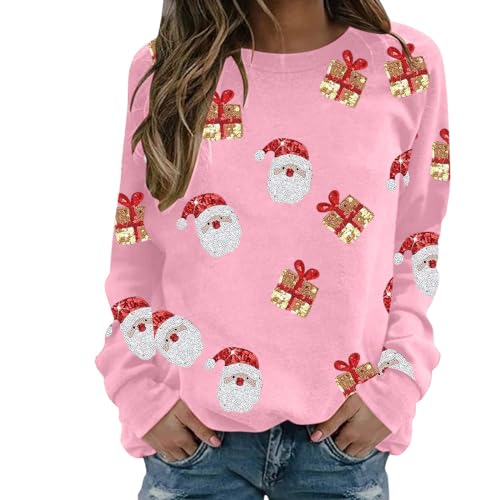 Zilosconcy Retourenware, Weihnachtspulli Damen Mohair Norweger Pullover - Alpaka Pullover Jacquard Grobstrickpullover Dicker Sweater Rundhals Langarm Strickpullover Casual Wollpulli Frauen von Zilosconcy