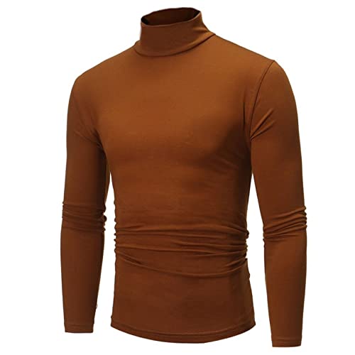 Zilosconcy Sale Angebote, Rollkragenshirt Herren Slim Fit Rollkragenpullover - Unterziehrolli Basic Turtleneck Winter Einfarbig Sweater Rollkragen Freizeit Langarm Warm Pullover Männer von Zilosconcy