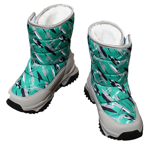 Zilosconcy Schneeschuhe Mädchen, Winterboots Mädchen Rutschfest Winterstiefel - Winterschuhe Thermo Gefüttert Kinderstiefel Dicke Sohle Schneestiefel Unisex Kinder Wasserdicht Gummistiefel von Zilosconcy